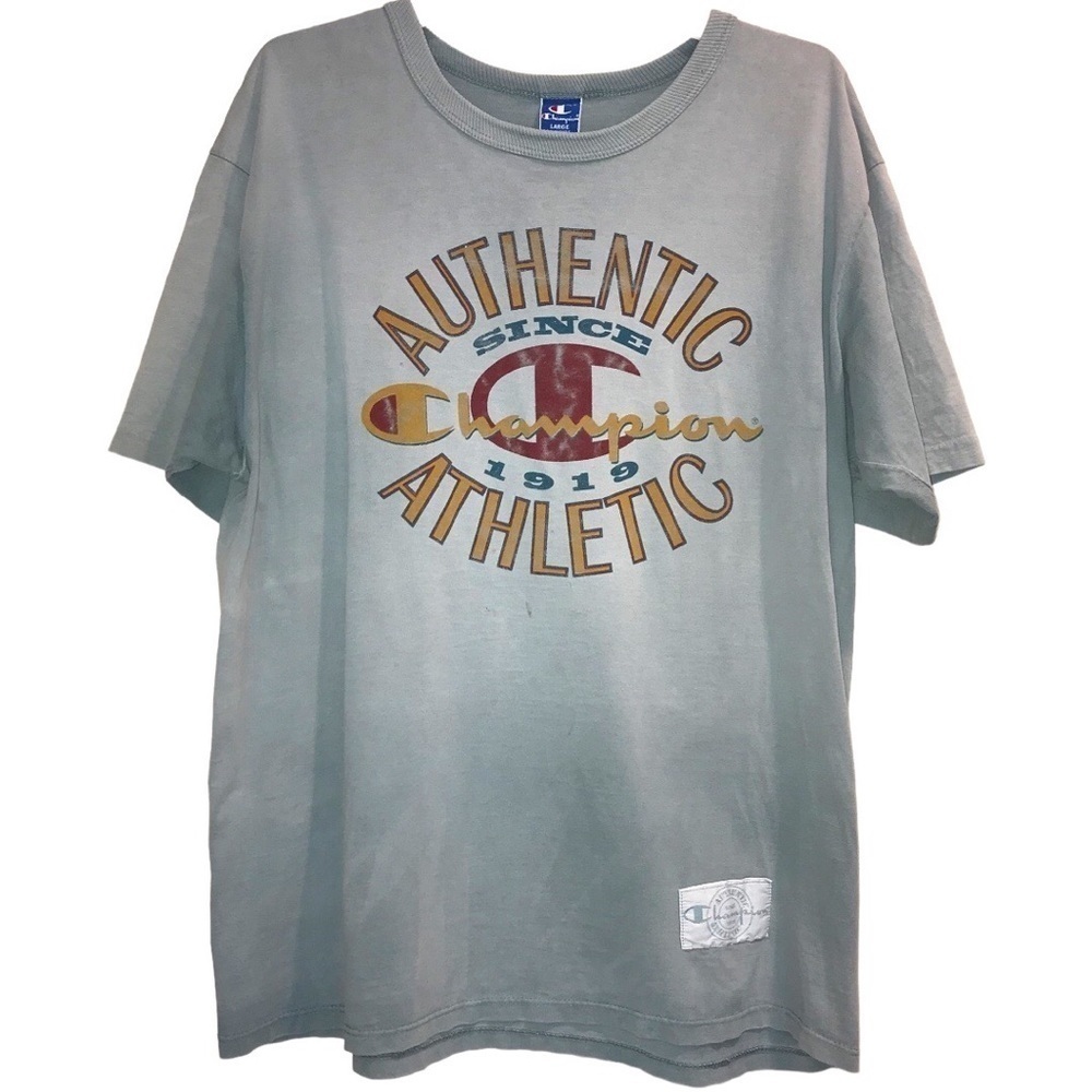 Vintage 1990 Champion Graphic crew Neck Tee Shirt Men’s Size L